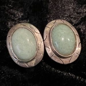 Vintage Turquoise Sterling Silver Southwestern Style Earrings
